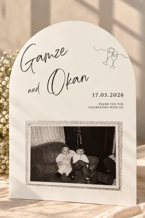 İlk Kare Çocukluk Fotoğraflı Karşılama Panosu – Çocukluk Fotoğraflı Baskılı Panolar