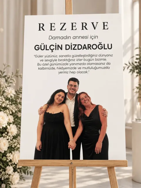 Fotoğraflı Rezerve Düğün Panosu – Rezerve Panoları