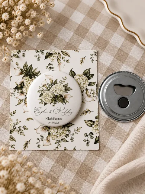 Botanik Çiçekli Buton Açacak Magnet – Açacak Magnetler