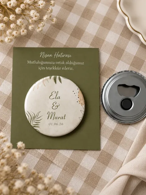 Yeşil Minimal Buton Açacak Magnet – Açacak Magnetler