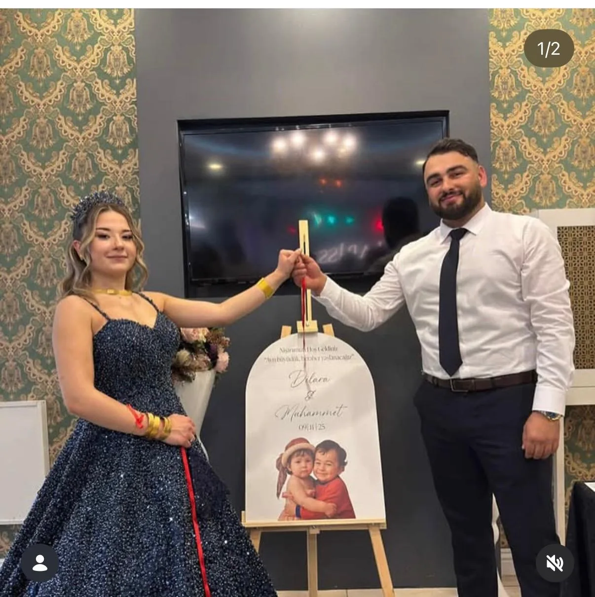 Tubi Event müşterisinin etkinliğinden kişiye özel karşılama panosu fotoğrafı