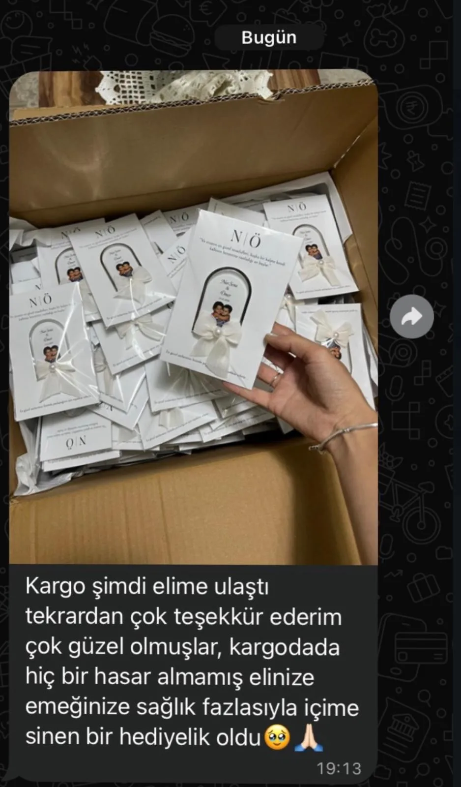 Tubi Event müşterisinin etkinliğinden kişiye özel karşılama panosu fotoğrafı