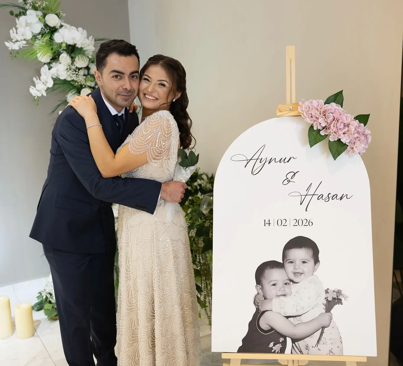 Tubi Event müşterisinin etkinliğinden kişiye özel karşılama panosu fotoğrafı